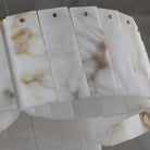 Contemporary Alabaster Flush Mount Ceiling Lamp - 33.46" D x 8.86" HBlushlighting