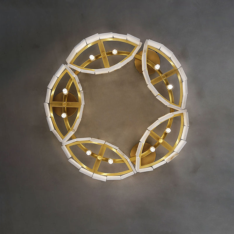Contemporary Alabaster Flush Mount Ceiling Lamp Chandeliers Kevinstudiolives