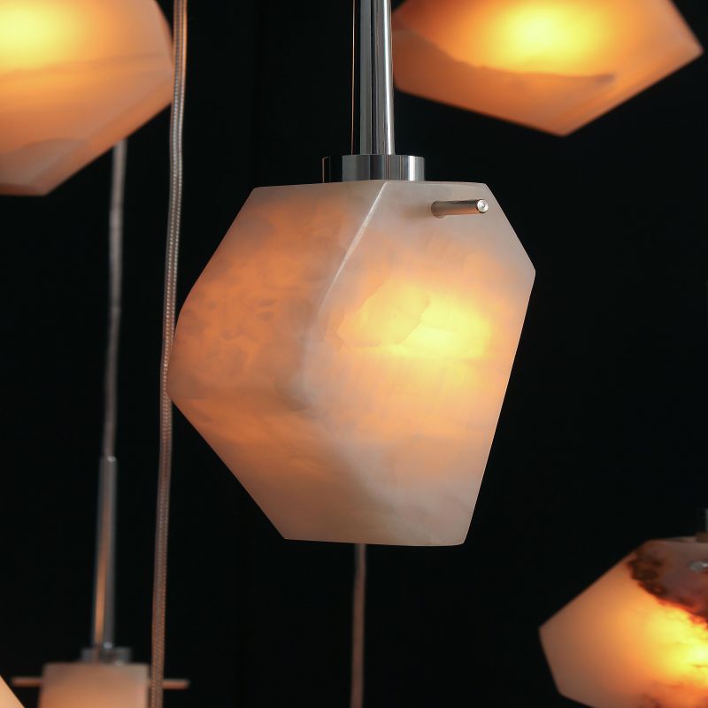 Contemporary Alabaster Pendant Light-Chandelier-Blushlighting-Blushlighting