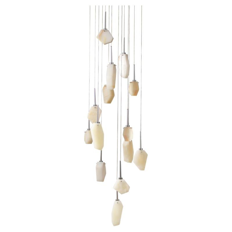 Contemporary Alabaster Pendant Light-Chandelier-Blushlighting-Blushlighting