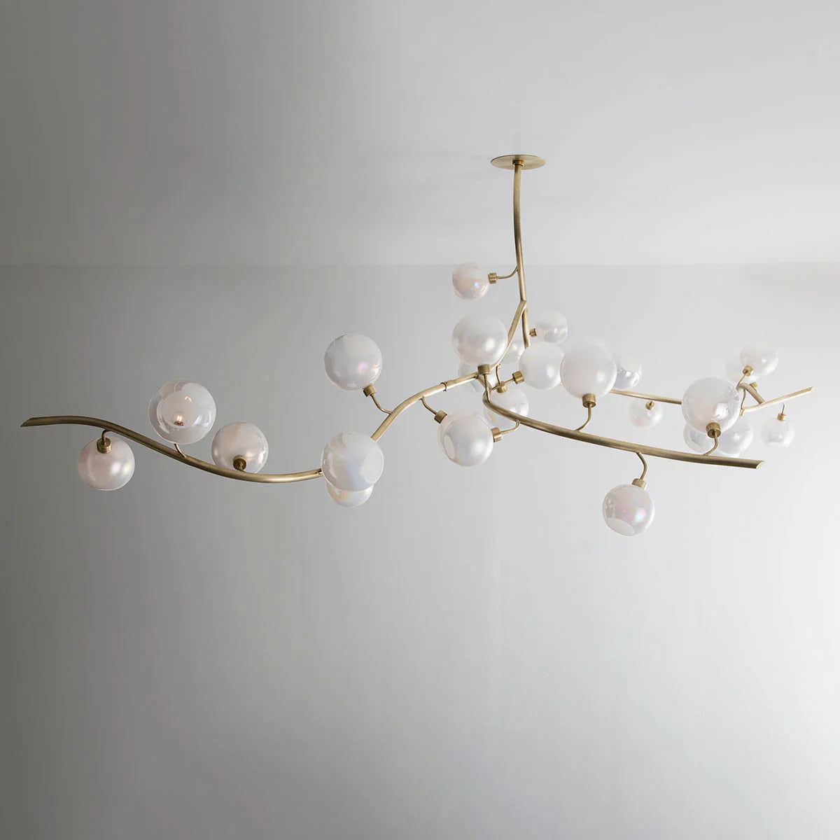 Contemporary Hand-blown Glass Globes Branch Chandelier for Dining Room Living Room and Kitchen Island-