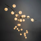 Contemporary Hand-blown Glass Globes Branch Chandelier for Dining Room Living Room and Kitchen Island-