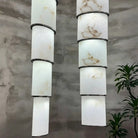Contemporary Layered Oval Alabaster Column Pendant - 5 Layers/D13"*H55.91"(D33cm*H142cm)Warm Light 3000KBlushlighting
