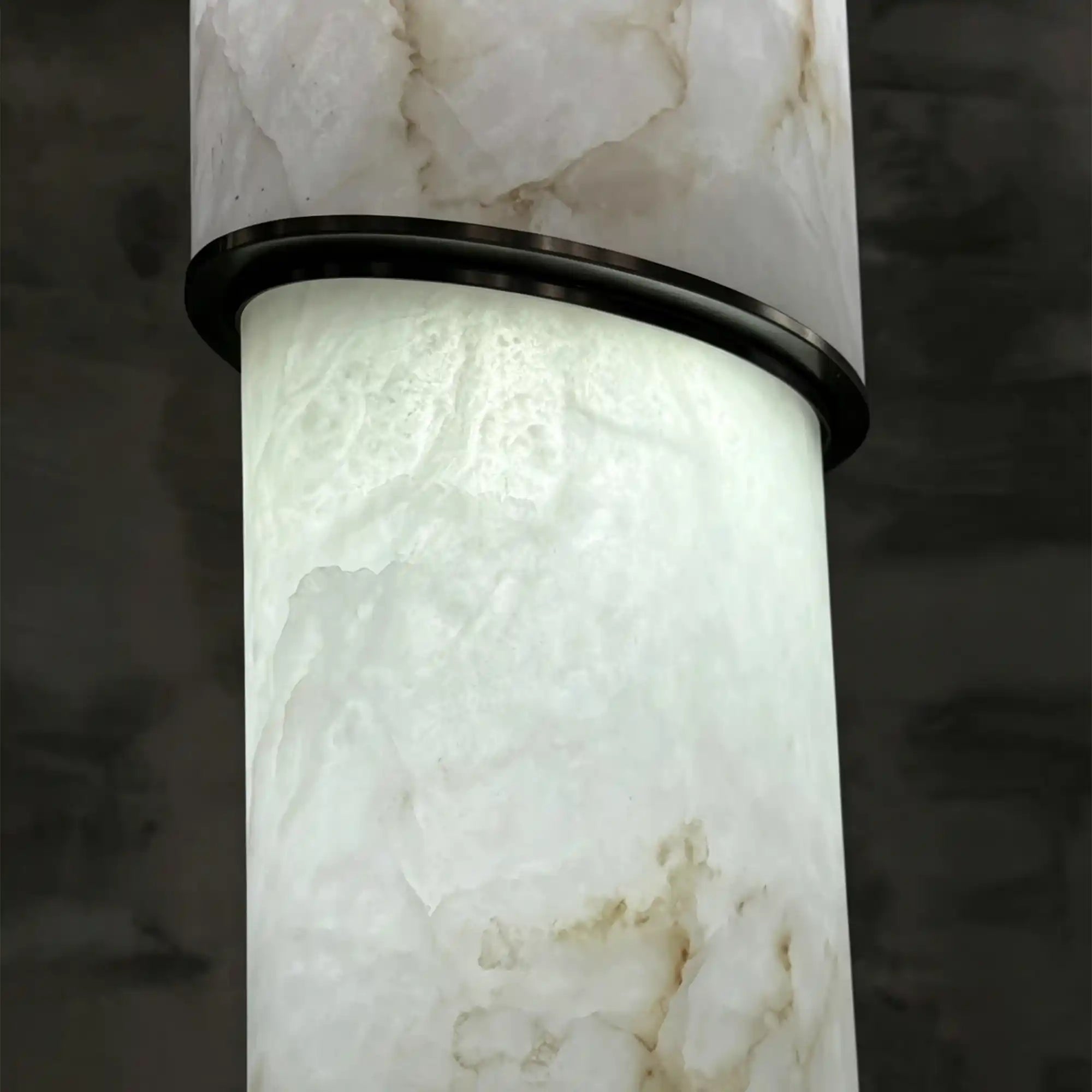 Contemporary Layered Oval Alabaster Column Pendant - 5 Layers/D13"*H55.91"(D33cm*H142cm)Warm Light 3000KBlushlighting
