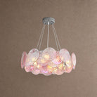 Contemporary Pink Murano Glass Round Chandelier, 31.5 inch - Pink6 Lights: Dia50cm*H17cm / Dia19.69" x H6.69"Blushlighting