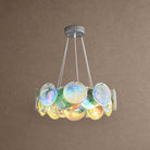 Contemporary Pink Murano Glass Round Chandelier, 31.5 inch - Green8 Lights: Dia60cm*H17cm / Dia23.62" x H6.69"Blushlighting