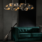 Contemporary Stainless Steel Linear Chandelier-Chandelier-Blushlighting-Blushlighting