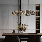 Contemporary Stainless Steel Linear Chandelier-Chandelier-Blushlighting-Blushlighting