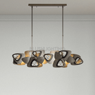 Contemporary Stainless Steel Linear Chandelier-Chandelier-Blushlighting-Blushlighting