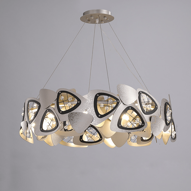 Contemporary Stainless Steel Round Chandelier-Chandelier-Blushlighting-Blushlighting