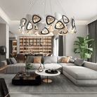 Contemporary Stainless Steel Round Chandelier-Chandelier-Blushlighting-Blushlighting