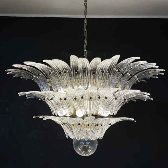 Living Room Chandelier | Sculptural Floral Glass Style | Floralys