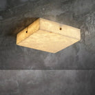 Coral Modern Alabaster Flushmount, Designer Ceiling Light Fixtures - 15.75"LBlushlighting