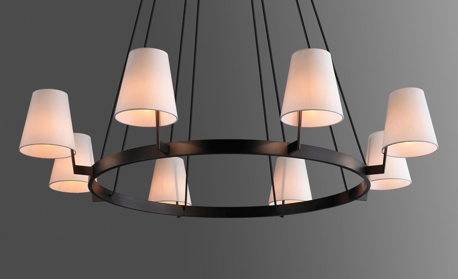 Corniche Circular Round Chandelier 60'' - Blushlighting