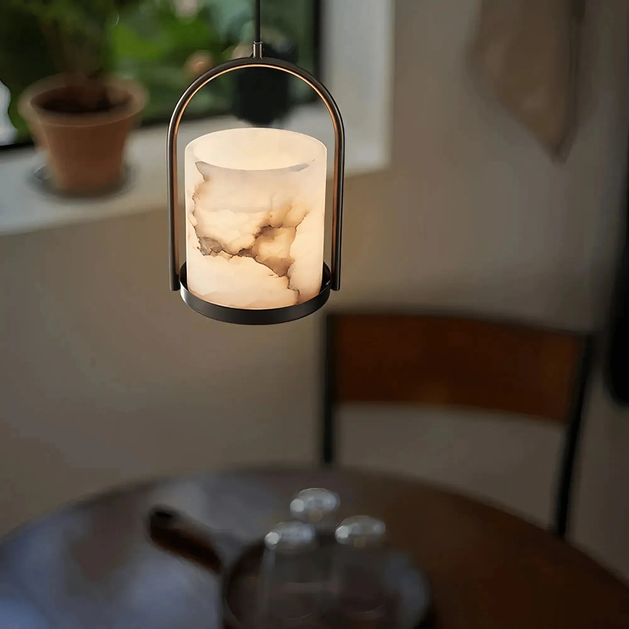 Cortlands Pendant Light - D 20cm x H 30cm / ∅ 7.9″ x H 11.8″Nickel sand＆WhiteBlushlighting