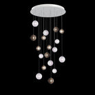 Cosmic Sphere Cascade Glass Chandelier - 26 - lights ∅ 39.4″ x H 78.7″Smoke grey & ClearBlushlighting