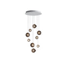 Cosmic Sphere Cascade Glass Chandelier - 9 - lights ∅ 19.7″ x H 59.1″Smoke greyBlushlighting