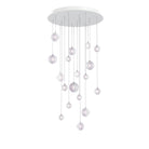Cosmic Sphere Cascade Glass Chandelier - 18 - lights ∅ 31.5″ x H 78.7″ClearBlushlighting