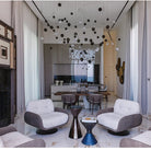 Cosmic Sphere Cascade Glass Chandelier - 3 - lights ∅ 11.8″ x H 59.1″ClearBlushlighting