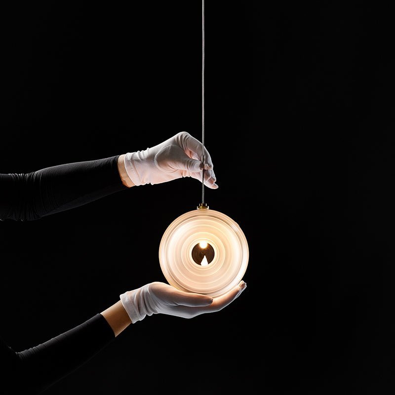 Cosmic Sphere Cascade Glass Chandelier - 3 - lights ∅ 11.8″ x H 59.1″ClearBlushlighting