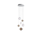 Cosmic Sphere Cascade Glass Chandelier - 6 - lights ∅ 15.7″ x H 59.1″Smoke grey & ClearBlushlighting