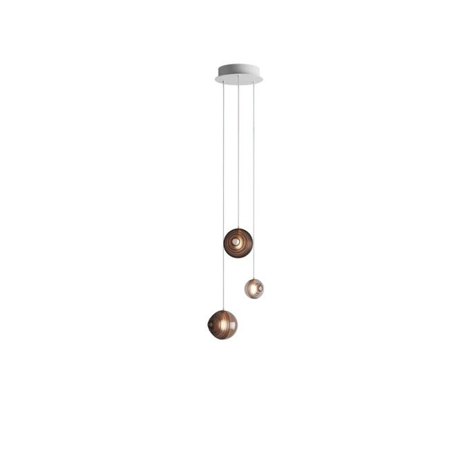 Cosmic Sphere Cascade Glass Chandelier - 3 - lights ∅ 11.8″ x H 59.1″Smoke greyBlushlighting