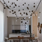 Cosmic Sphere Cascade Glass Chandelier - 3 - lights ∅ 11.8″ x H 59.1″ClearBlushlighting