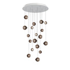 Cosmic Sphere Cascade Glass Chandelier - 18 - lights ∅ 31.5″ x H 78.7″Smoke greyBlushlighting