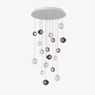 Cosmic Sphere Cascade Glass Chandelier - 3 - lights ∅ 11.8″ x H 59.1″ClearBlushlighting