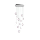 Cosmic Sphere Cascade Glass Chandelier - 12 - lights ∅ 23.6″ x H 59.1″ClearBlushlighting
