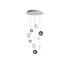Cosmic Sphere Cascade Glass Chandelier - 9 - lights ∅ 19.7″ x H 59.1″Smoke grey & ClearBlushlighting