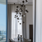 Cosmic Sphere Cascade Glass Chandelier - 3 - lights ∅ 11.8″ x H 59.1″ClearBlushlighting