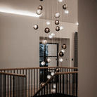 Cosmic Sphere Cascade Glass Chandelier - 3 - lights ∅ 11.8″ x H 59.1″ClearBlushlighting