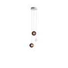 Cosmic Sphere Cascade Glass Chandelier - 3 - lights ∅ 11.8″ x H 59.1″Smoke grey & ClearBlushlighting