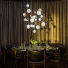Cosmic Sphere Cascade Glass Chandelier - 3 - lights ∅ 11.8″ x H 59.1″ClearBlushlighting