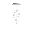 Cosmic Sphere Cascade Glass Chandelier - 9 - lights ∅ 19.7″ x H 59.1″ClearBlushlighting