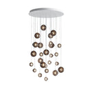 Cosmic Sphere Cascade Glass Chandelier - 26 - lights ∅ 39.4″ x H 78.7″Smoke greyBlushlighting