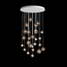 Cosmic Sphere Cascade Glass Chandelier - 26 - lights ∅ 39.4″ x H 78.7″Smoke greyBlushlighting