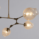 Covington Drop Globe Branching Bubble Chandelier 30'' - Champagne Crackle GlassBrassBlushlighting