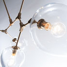 Covington Drop Globe Branching Bubble Chandelier 30'' - Clear GlassBrassBlushlighting