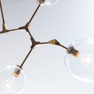 Covington Drop Globe Branching Bubble Chandelier 30'' - Clear GlassBrassBlushlighting