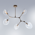 Covington Drop Globe Branching Bubble Chandelier 30'' - Clear GlassBrassBlushlighting