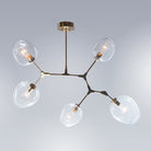 Covington Drop Globe Branching Bubble Chandelier 30''-Chandelier-Clear Glass-Brass-Blushlighting