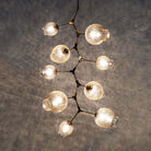 Covington Drop Globe Branching Bubble Chandelier 38''-Chandelier-Champagne Crackle Glass-Brass-Blushlighting