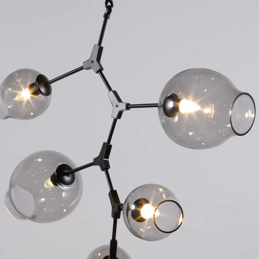 Covington Drop Globe Branching Bubble Chandelier 38''-Chandelier-Blushlighting