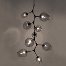 Covington Drop Globe Branching Bubble Chandelier 38'' - Champagne Crackle GlassBronzeBlushlighting