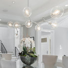 Covington Horizontal Globe Branching Bubble Chandelier - 5-LightNickelBlushlighting