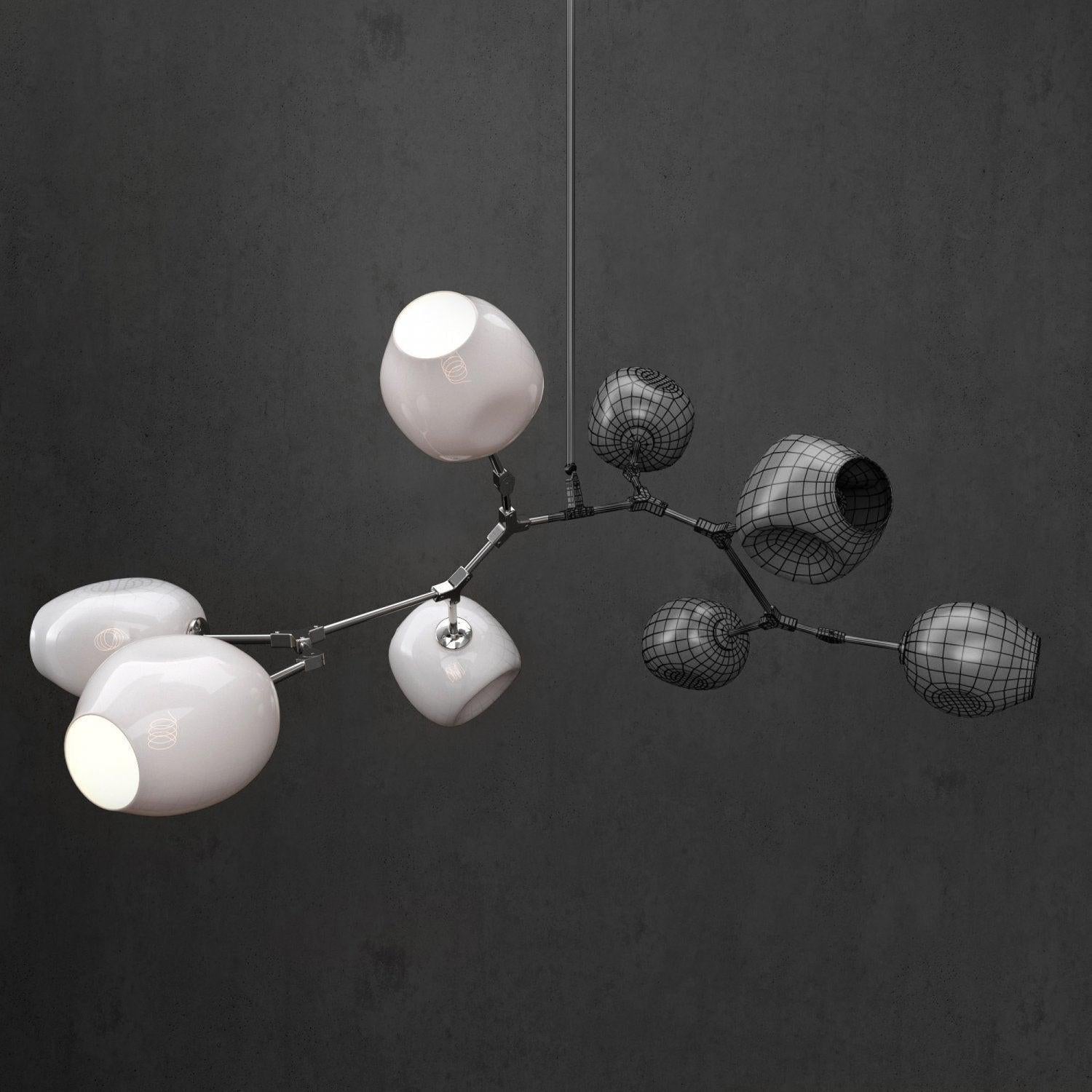 Covington Horizontal Globe Branching Bubble Chandelier-Chandelier-Blushlighting