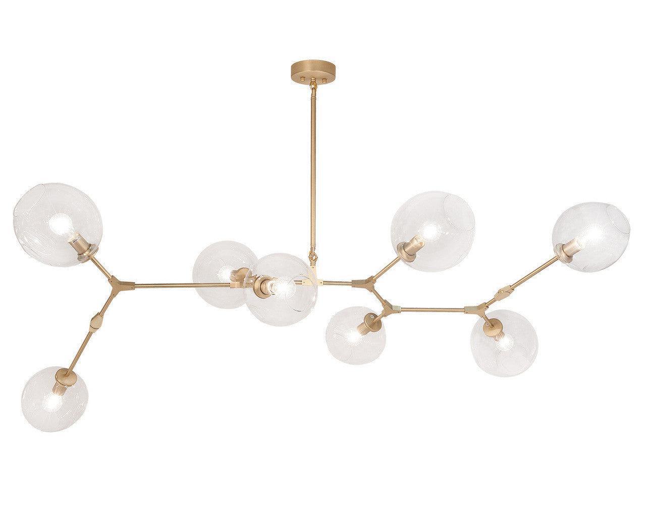 Covington Horizontal Globe Branching Bubble Chandelier-Chandelier-Blushlighting