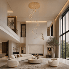 Crane Cascading Handmade Glass Chandelier - Ø47.2" × H129.9" (Ø120 × H330 cm)Blushlighting